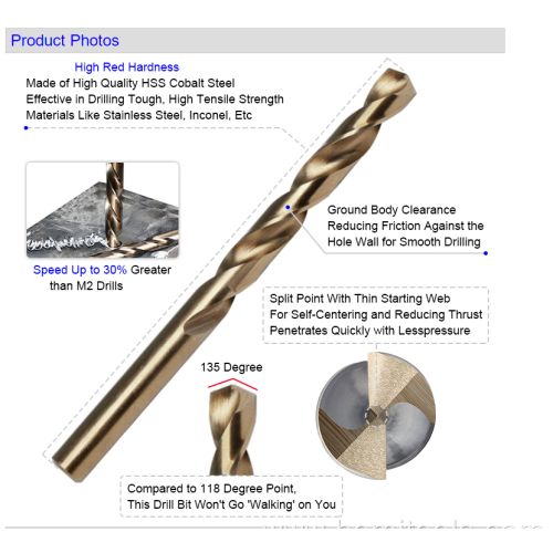 Black HSS Drill Bit for Metal Steel Aluminium